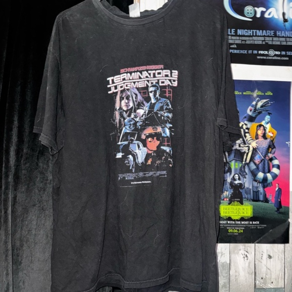 Vintage Terminator 2 Judgement Day Movie T-Shirt Size 3X